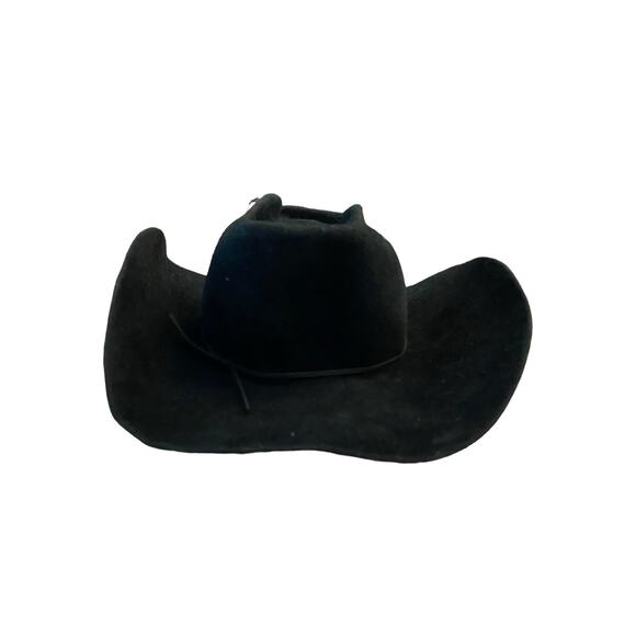 Gladys Tamez Millinery Classic Cowboy Western Hat Leather Band Cowgirl Sz S